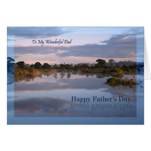 Dad, Lake at dawn Father's Day card