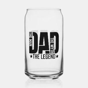 Dad Legend Man Can Glass