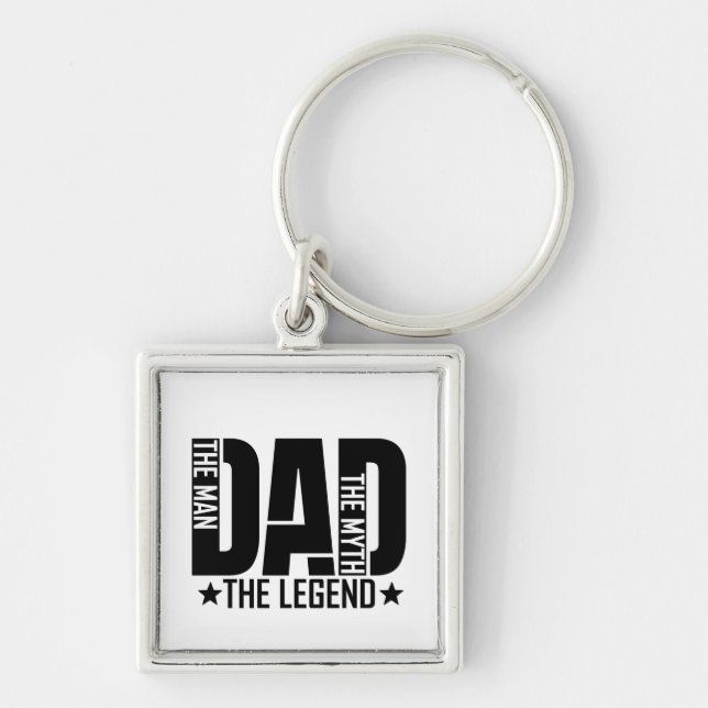 Dad Legend Man Key Ring (Front)