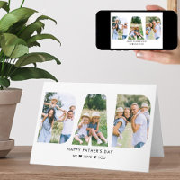 DAD Letter Cutout Photo Collage Father's Day