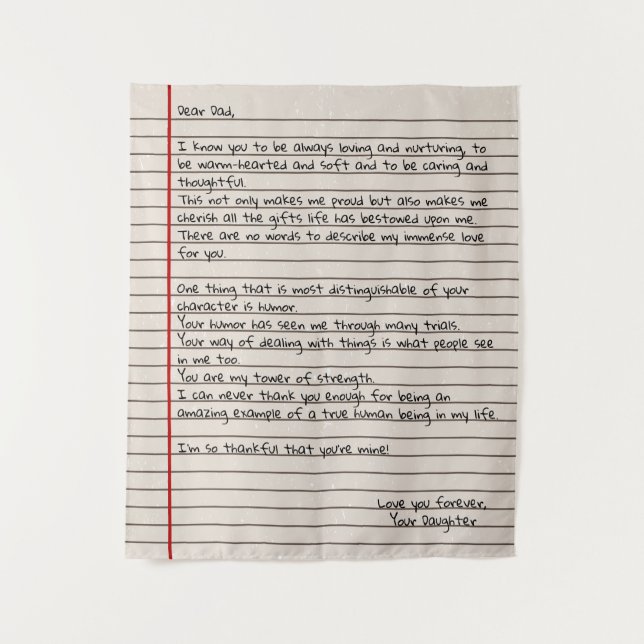 Dad Letter Gift for Father day Tapestry (Front)