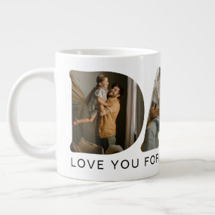 DAD Letter Photo Collage Father's Day Large Coffee Mug