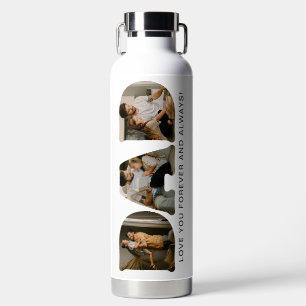 DAD Letter Photo Collage Father's Day  Water Bottle