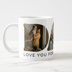 DAD Letter Photo Collage Large Coffee Mug