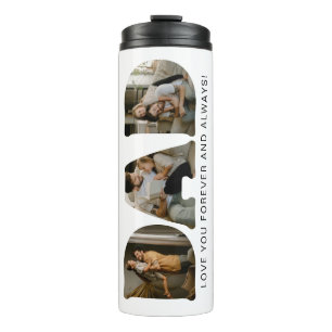 DAD Letter Photo Collage Thermal Tumbler