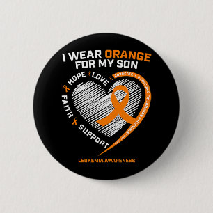 Dad Leukaemia Awareness Son Leukaemia Awareness 1  6 Cm Round Badge
