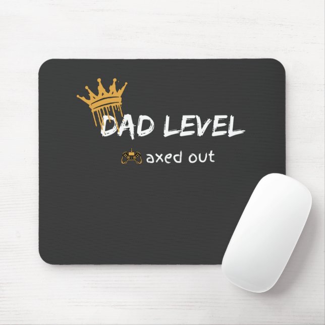 Dad Level Maxed Out Retro Gamer Art Mouse Pad (With Mouse)