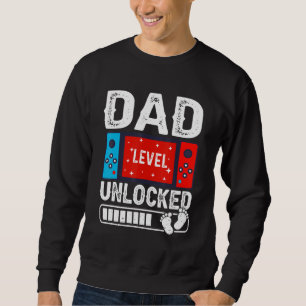 Dad Level Unlocked 2023 Gamer Pregnancy Soon To Be Sweatshirt