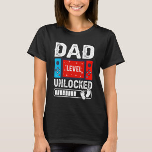 Dad Level Unlocked 2023 Gamer Pregnancy Soon To Be T-Shirt