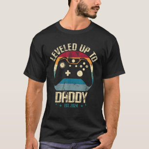 Dad Level Unlocked Est 2024 New Future Daddy I Lev T-Shirt