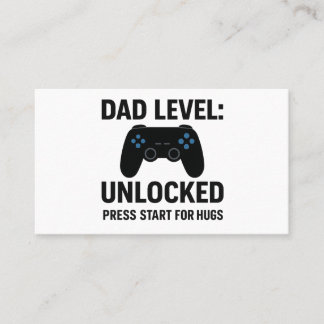 Dad Level Unlocked – Funny Gamer Father's Day Mug Business Card