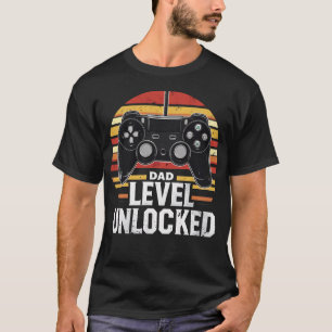 Dad Level Unlocked Funny New Dad Jokes Gift T-Shirt