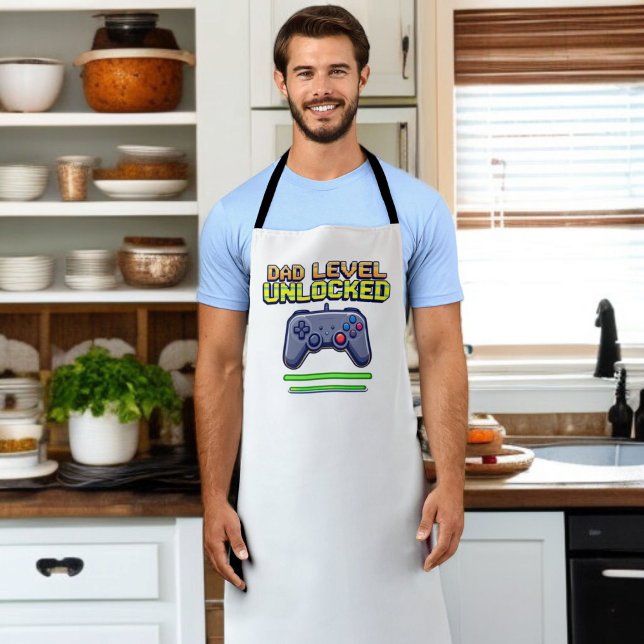 Dad Level Unlocked | Gamer Dad First Father's Day Apron (Creator Uploaded)