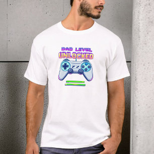 Dad Level Unlocked   Gamer Dad   New Dad Gift T-Shirt