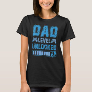 Dad Level Unlocked Gamer Pregnancy Soon To Be Fath T-Shirt