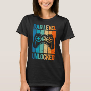 Dad Level Unlocked New Dad Father's Day Gamer Dad T-Shirt