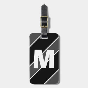 Dad Lib Black Monogrammed Travel Bag Tag