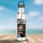 Dad Life is the Best Life 2 Photos Father 710 Ml Water Bottle<br><div class="desc">Dad Life is the Best Life 2 Photos Father steel water bottle. This water bottle is the perfect gift for any dad out there who knows that being a dad is the best thing that has ever happened to him. The design features the quote "Dad life is the best life"...</div>