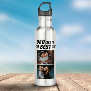 Dad Life is the Best Life 2 Photos Father 710 Ml Water Bottle