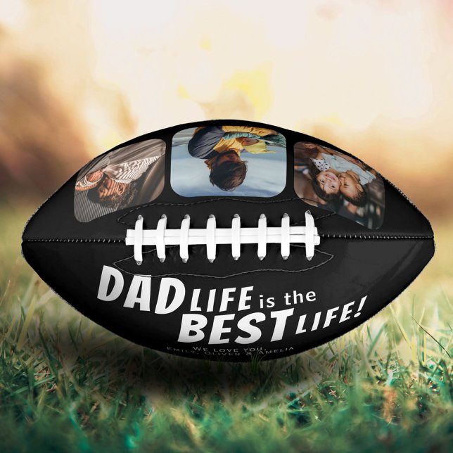 Dad Life is the Best Life 3 Photos Father's Day Football (Creator Uploaded)