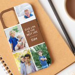 Dad Life is the Best Life Monogram 4 Photo Brown iPhone 12 Pro Max Case<br><div class="desc">Create your own unique iphone case with Dad quote (editable), 4 of your favourite photos and your initials. The wording reads "Dad life is the best life" and the design has a colour palette of brown and white. Designed for the iPhone 12 Pro Max but will fit many other models....</div>