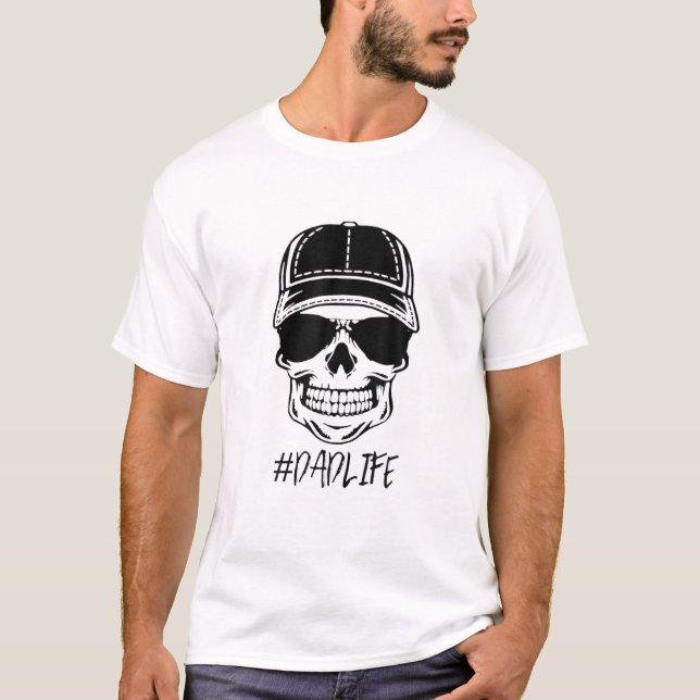 Dad Life Skull Sunglasses Father's Day Mens T-Shirt (Front)