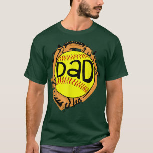 Dad Life Softball Daddy Baseball Sports Lover Fath T-Shirt