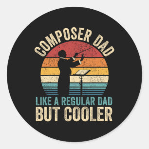 Dad Like Regular Dad But Cooler Father39s Day  Classic Round Sticker