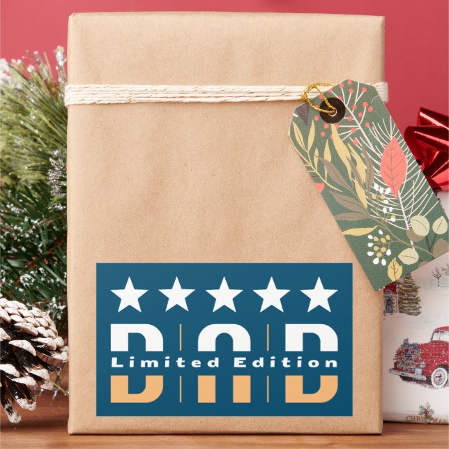 Dad Limited Edition Rectangular Sticker (Holiday)