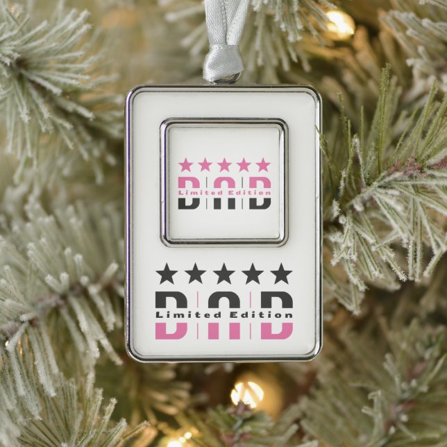 Dad Limited Edition Silver Plated Framed Ornament (Tree)