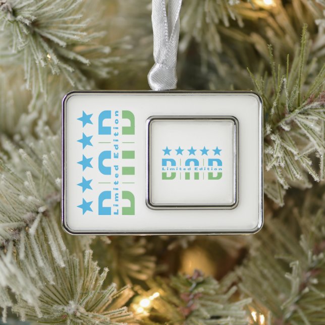 Dad Limited Edition Silver Plated Framed Ornament (Tree)