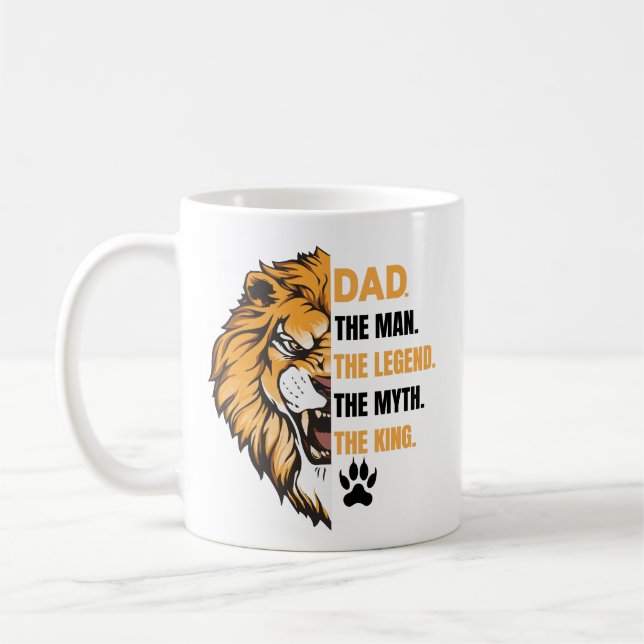 Dad Lion  Coffee Mug (Left)