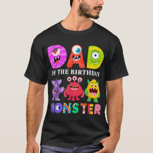 Dad Little Monster Kids 1st Birthday Party Family  T-Shirt