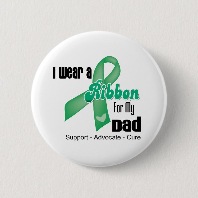 Dad - Liver Cancer Ribbon 6 Cm Round Badge (Front)