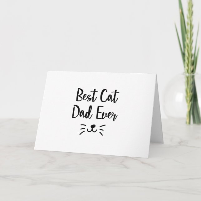 Dad Love Cat Fathers Day Cat Lover Pet Love Gifts Card (Front)