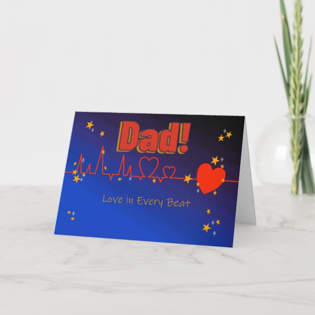 Dad Love in Every Beat Card (Front)