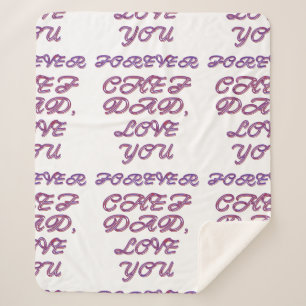 DAD, LOVE YOU FOREVER CHEF 2 SHERPA BLANKET