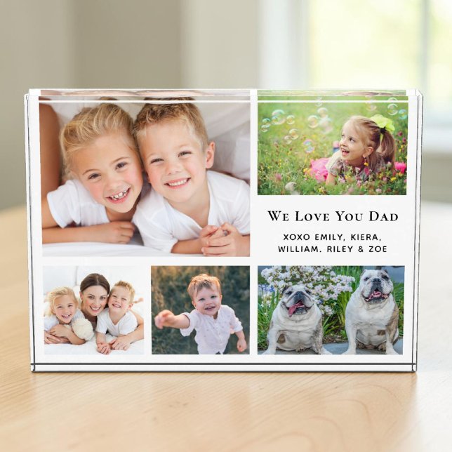 Dad Love You Photo Block (Dad Love You Photo Collage Block)