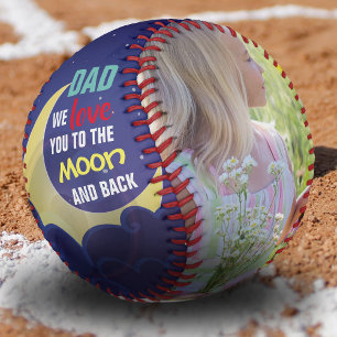 Dad Love You To The Moon & Back    Photo Collage Baseball