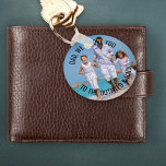 Dad Love You to the Outfield and Back Photo Key Ring<br><div class="desc">Photo keychain with fully editable wording and your own photo. The wording currently reads "dad we love you to the outfield & back" - perfect for a baseball dad! and you can keep or edit this as you wish. The design is lettered in modern typography and handwritten script. Please browse...</div>