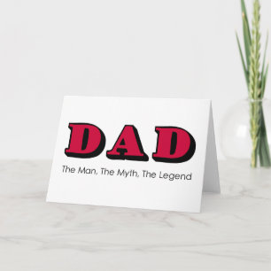 Dad - Man, Myth, Legend Greeting Card Father's day