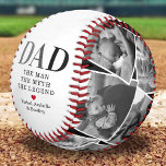 Dad Man Myth Legend Photo Baseball<br><div class="desc">Make Father's Day unforgettable with our Custom Dad Baseball! This personalised keepsake features 12 replaceable family photos, the heartfelt inscription 'dad, the man, the myth, the legend' and a touching red heart. To make it even more special, we've added room for your children's names, creating a gift that truly honours...</div>