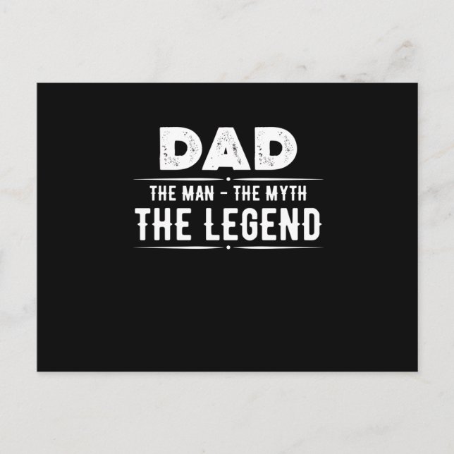Dad Man Myth Legend Postcard (Front)