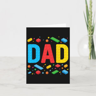 Dad Master Builder Building Bricks Blocks Family F Card