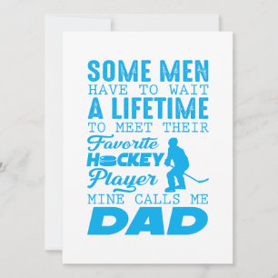 Dad Meet Favourite Hockey Player Son Daughter Holiday Card