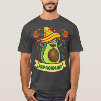 Dad Meico Man Meican Avocado Papacamole T-Shirt