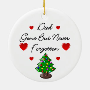 Dad Memorial Ceramic Christmas Tree Ornament