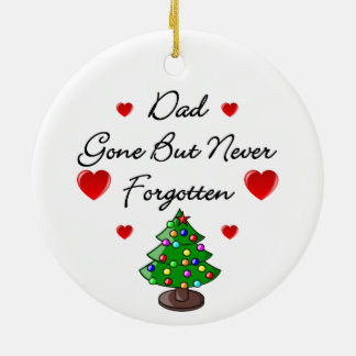 Dad Memorial Ceramic Christmas Tree Ornament