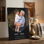 Dad Memorial Tabletop Plaque with Easel<br><div class="desc">Honour your dad’s memory with this personalised tabletop plaque. Comes with a sturdy easel for easy display on desks,  shelves,  or mantels. A heartfelt keepsake to cherish and remember your loved one every day."</div>