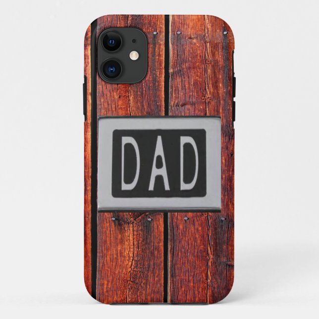 DAD Metal Barn Wood Background Case-Mate iPhone Case (Back)